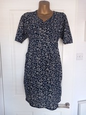 Jojo Maman Bebe - Navy Leaf Maternity & Nursing Dress - Size 10