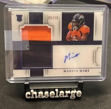 2023 Panini National Treasures - Rookie Patch Autographs Marvin Mims /10 RTS-MMS
