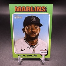 SP! 🚨2024 Topps Heritage Vidal Brujan Miami Marlins Short Print #703