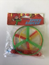 VINT FLYING SPACE SAUCER NIB NEW OLD STOCK PLASTIC TOY