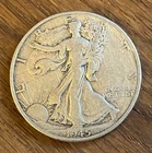 1945-D Walking Liberty VF Half Dollar Denver WWII Era 90% Silver US Coin