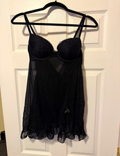 Gilligan O'Malley Black Sheer Mesh Camisole Adjustable Straps Solid Size M
