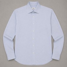 Brioni Mens 17 43 Blue Stripe Dress Shirt French Cuff Made In Italy Luxury