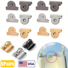 6Pairs Snap Buttons Seamless Magnetic Buckle Clasp No-Sewing for Bag Clothing