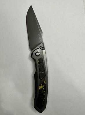 Kizer Feweed Frame Lock Knife Ti & Toxic Storm S90V Blade Never Carried or Cut