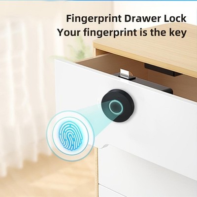 High-Tech Secure Sturdy Practical Removable Modern Smart Fingerprint Drawer Lock