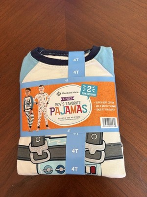 NWT Two Piece Set Members Mark 4 Piece Pajama Set Space Theme Size 4T TR183