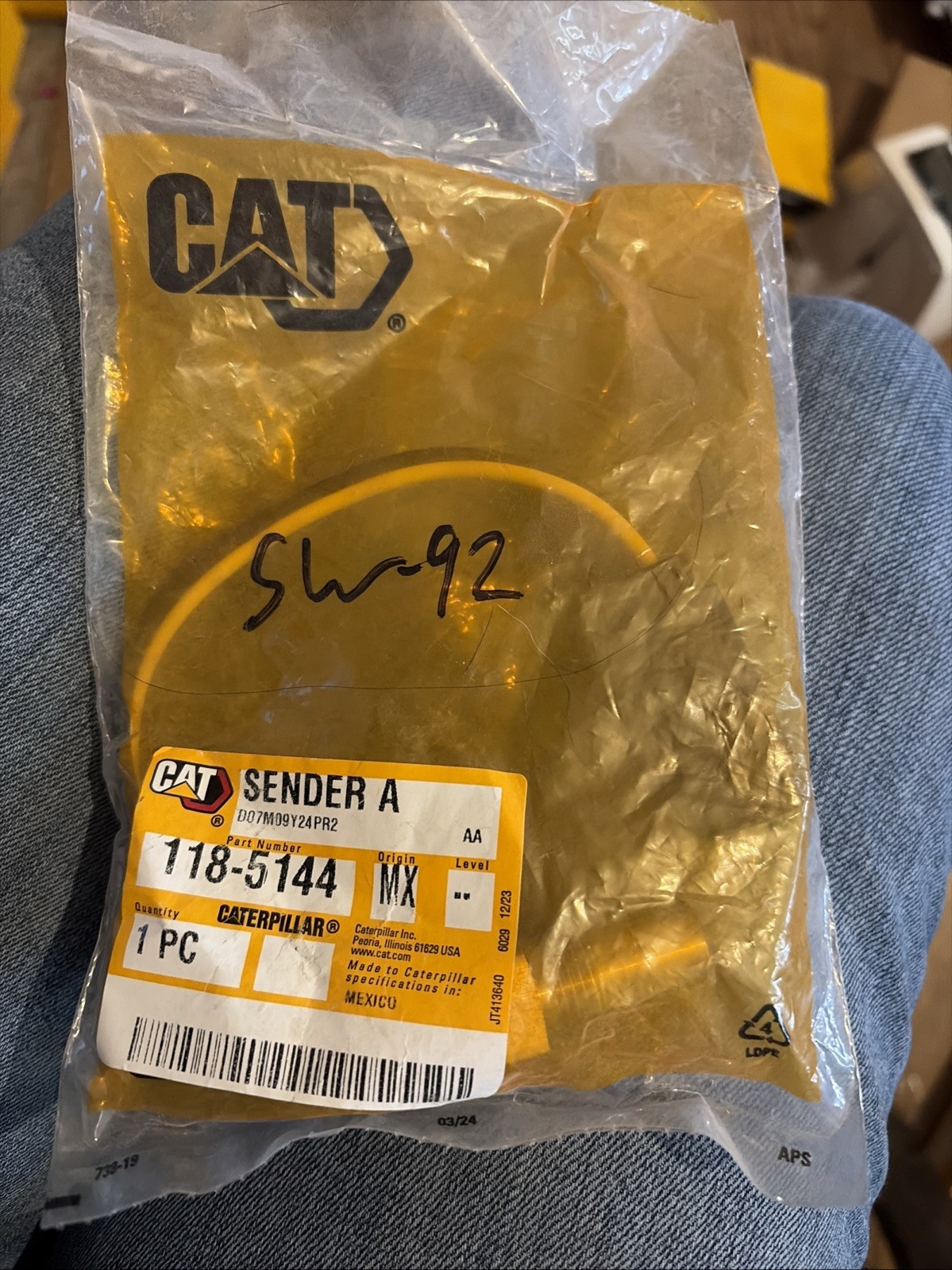 118-5144 Cooling Temperature Sensor Switchfor Caterpillar Wheel Loader