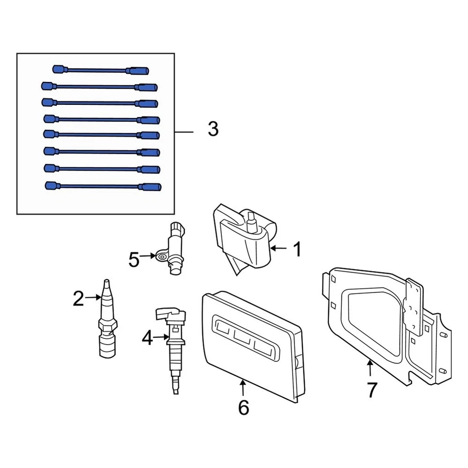 For Dodge Ram 1500 2003-2005 Dodge 56028578AE Spark Plug Wire Set Foto 4 de 4