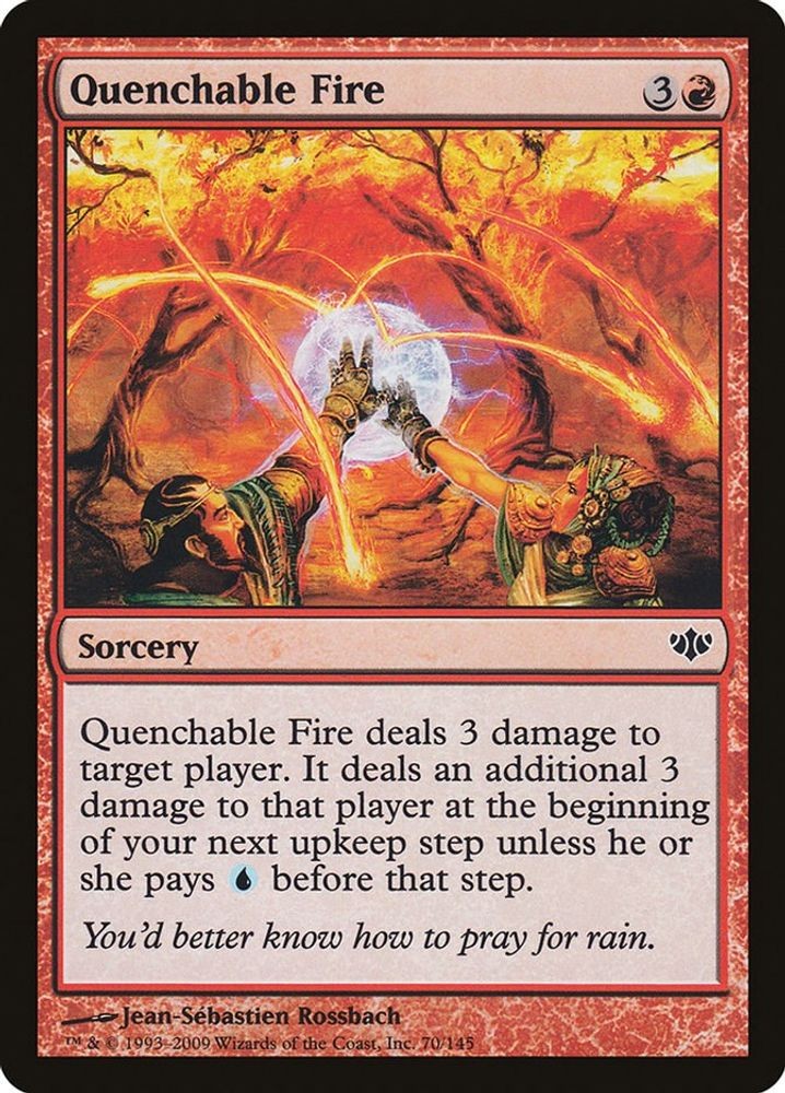 2009 Magic: The Gathering: Conflux - Quenchable Fire (#70, C, Near Mint)