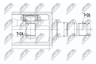 NTY NPW-VV-093 Joint Kit, drive shaft for VOLVO