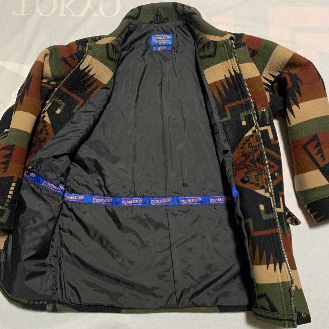 PENDLETON Native Pattern Wool/Cotton Jacket 90s R… - image 7