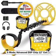 Detector de Metales Profesional, Oro, Alta Precisi n, LCD, 5 Modos, Bobina 12"