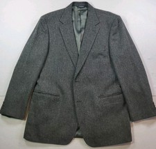 Brooks Brothers 346 Men's Wool Charcoal Grey 2 Button Blazer 42R Herringbone