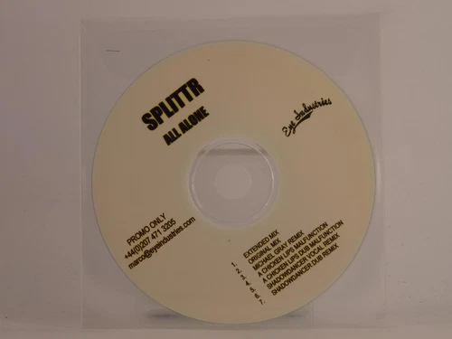 SPLITTR ALL ALONE (E72) 7 Track Promo CD Single Plastic Sleeve EYE INDUSTRIES - Picture 1 of 7