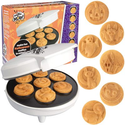 Waffle Wow! Halloween Mini Waffle Maker - 7 Different Spooky Designs Make