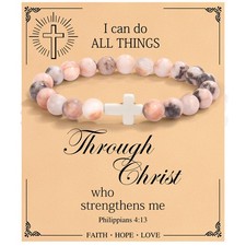 Christian Gifts for Women, Religious Cross Bracelet Gifts for for Mom/Daugh - 07