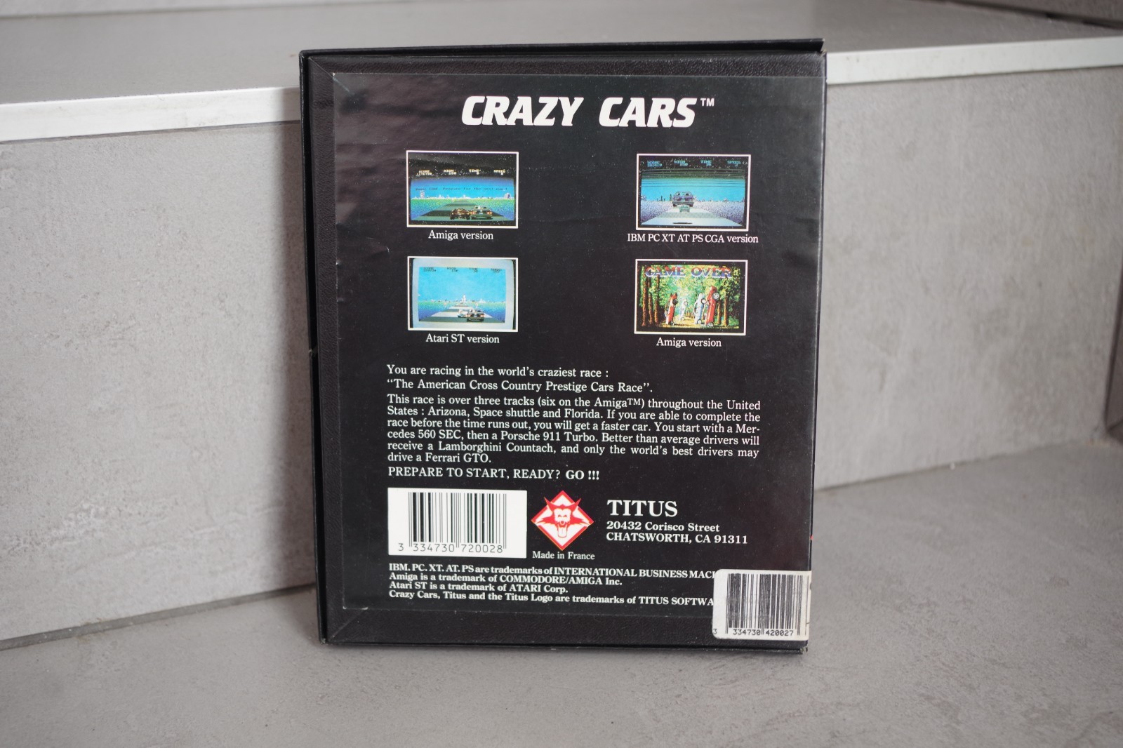 CRAZY CARS Commodore 64 c64 Disk  EN BOÎTE TITUS ENGLISH 4