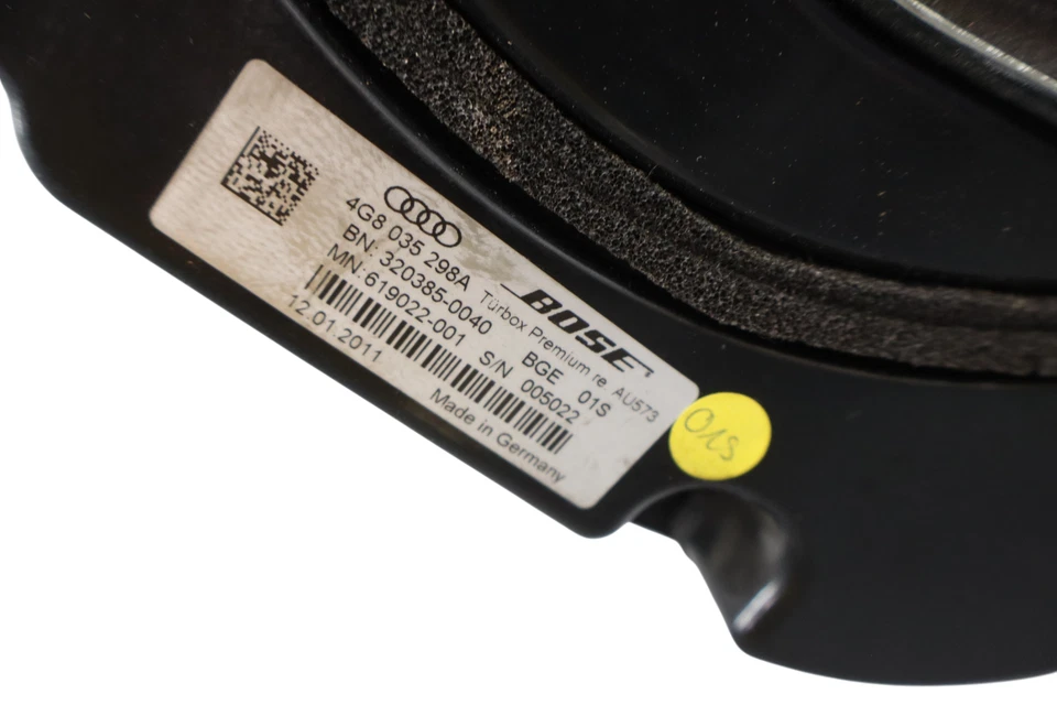 Altavoz de audio con panel de puerta delantera derecha para Audi A7 Quattro 12-18 Bose OEM Foto 4 de 4