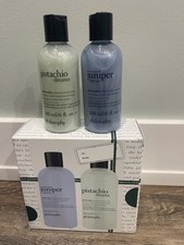 Philosophy Holiday Shower Gel Duo Juniper Berries  Pistachio Dreams 6 oz ea NEW