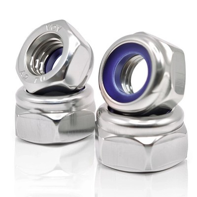 M10 x 1.5mm Metric Nylon Insert Lock Nuts 30pcs DIN 985 Locknuts 304 Stainles...