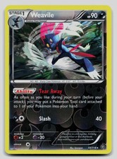 Weavile 61/114 Rare Steam Siege Pokemon Reverse Holo Lightly Played