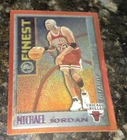 1996 Topps Finest Michael Jordan Orange Boarder Refractive #M1 Basketball Card