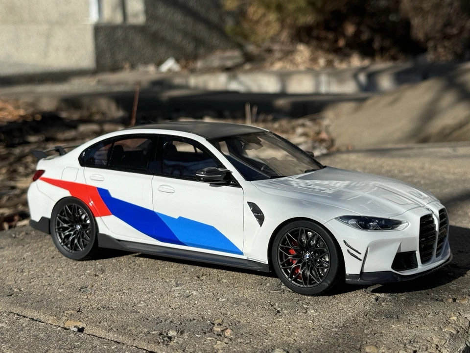 1/18 BMW G80 M3 Alpine White M Performance Parts Top Speed Resin - Image 3 of 4