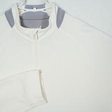 Johnnie-O Griggs Performance Mens XL White Quarter Zip Pullover JMKO100120