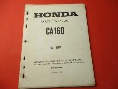 #ad #ad OEM ORIGINAL HONDA PARTS CATALOG MANUAL 1965 CA160 $79.99