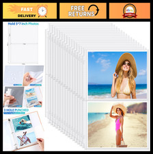 150 Pack 5x7 Photo Sleeves for 3 Ring Binder - Archival Page Protectors, Clear R