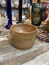 Hand Carved Small Round Wooden 5" Bowl