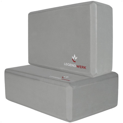 Legendwerk 2x Yoga Block robust und rutschfest - Yogaklotz Doppelpack für