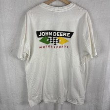 Vintage 90s Chad Little John Deere Motorsports Nascar T-Shirt Mens XL RARE