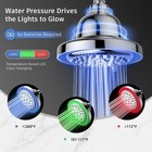 FEELSO LED Light Shower Head Round Chrome Finish Wall Mount Silver/Multicolor — photo 8