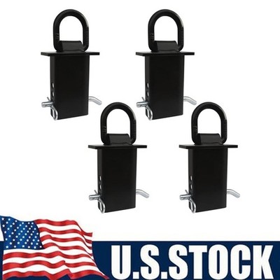 (4 Pack) Heavy Duty Adjustable Trailer Stake Pocket D-Ring 5400 Lbs Load Limit