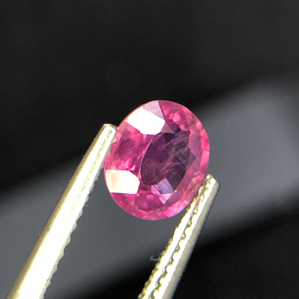 1.55Ct Natural Pinkish Red Ruby Oval Cut Burma HT Loose Faceted Gemstone - Image 4 of 4
