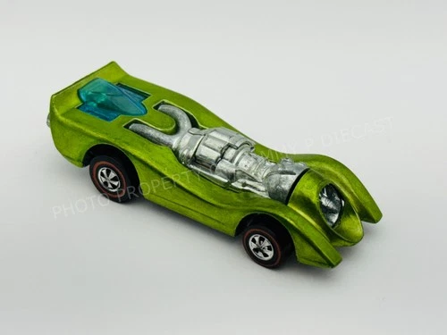 Hot Wheels Redline JET THREAT Light Green HK Very Nice !!