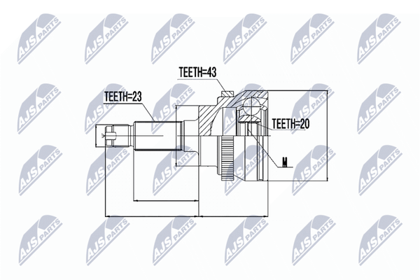 NTY Gelenksatz, Antriebswelle NPZ-SU-031 FüR Opel Suzuki-image