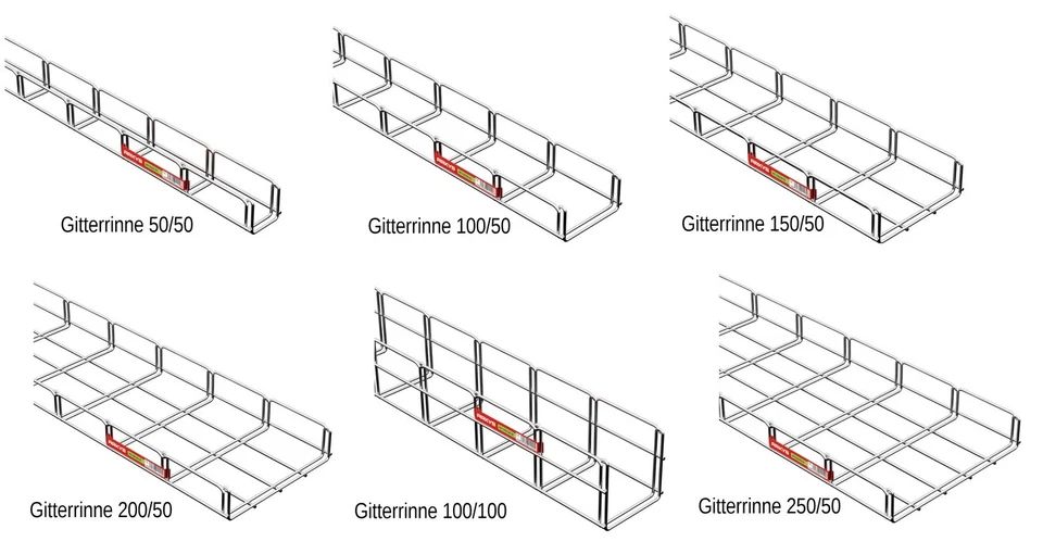 ARKYS S.R.O. 2 Meter ARKYS Gitterrinne MERKUR 2, Kabeltragsystem in Verschiedenen Größen
