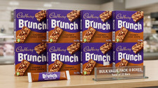 Cadbury Brunch Bar Multipack 32 Bars (8 x 4-Pack) Bulk Box - Select Flavour