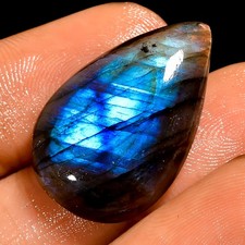 18.5 Ct AAA Natural Labradorite Pear Shape Cabochon Loose Gemstone 25X16X6 mm
