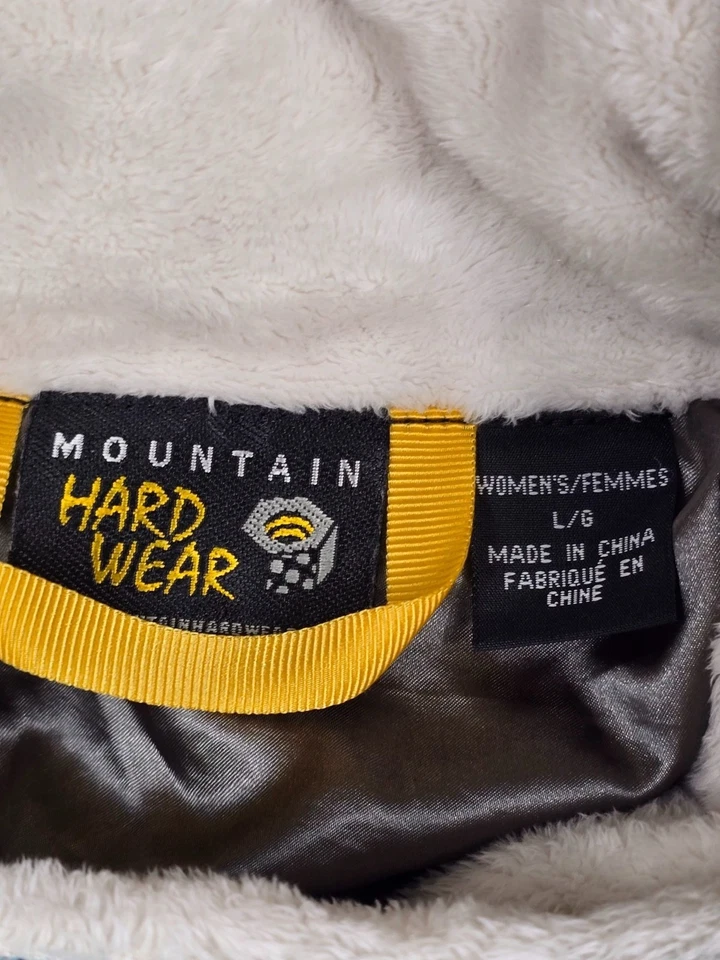 Jaqueta feminina retrô Mountain Hardwear comoção grande azul claro xadrez - Imagem 2 de 4