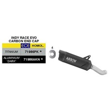 ARROW Indy Race EVO Black Aluminum Muffler For Kawasaki 900 Z900 2025-2026