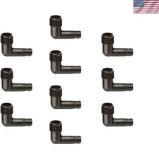 10-Pack EZ Swing Pipe Elbow Fittings, 1/2" MNPT x 1/2" Barb - Durable Connection