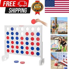 3 Foot Giant Wooden 4-in-a-Row Connect Game   Jumbo Party Size with Heavy-Dut...