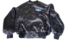 Vintage Chevy The Heartbeat of America Satin Jacket Large Black