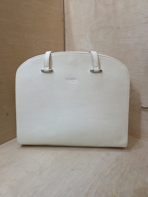 Claudia Firenze Cream Leather Satchel  Bag Made in Italy 