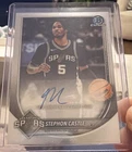 Topps Bowman 2025-26 Stephon Castle Spurs Chrome Autographs Auto #BCA-SC