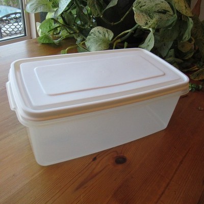 Rubbermaid Servin' Saver Ice Cream/Bread Container White #9 12 Cup Rectangle